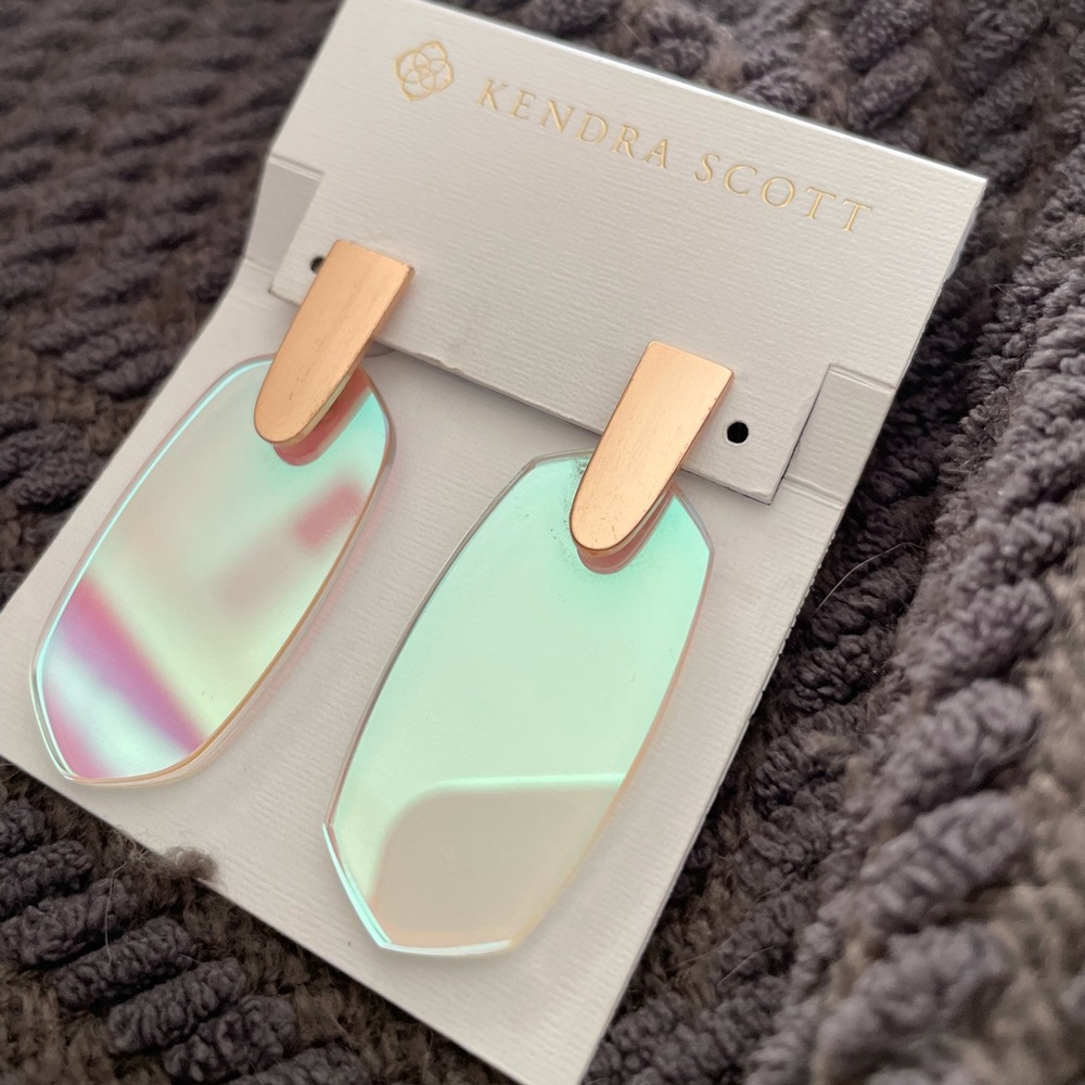 Kendra Scott Rose Gold Dichroic Earrings